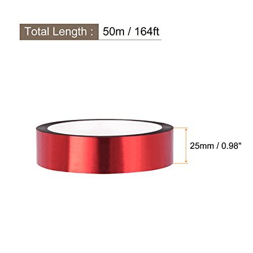 Лента от червена металлизированной полиестерен филм Rebower [за акцентной стени, опаковки, печат]-0,98 инча x 164 ft / 1 ролка