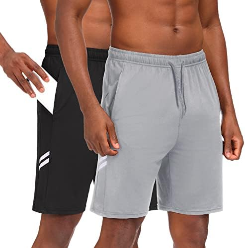 Runhit Спортни къси Панталони за мъже, 3 Опаковки, Мъжки Спортни Шорти, 9 инча, Спортни Баскетболни Шорти за Бягане,