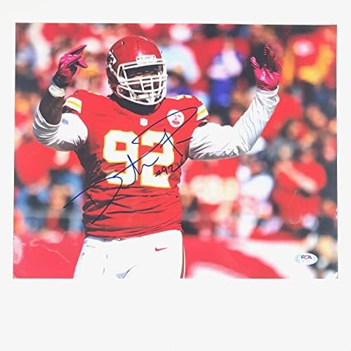 Донтари На подписа снимка 11x14 С автограф на PSA / DNA Kansas City Chiefs - Снимки NFL с автограф