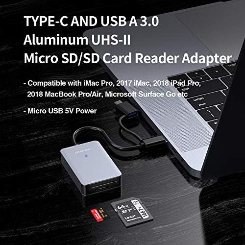 Четец на карти SD UHS-II, СКОРОСТ до 500 М/С, четец на карти, флаш памет, USB 3.0 Type-C за USB устройства, C,