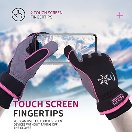 Водоустойчив Изолирани Работни Ръкавици за жени и Мъже, Зимни Ръкавици за сензорен екран за студено време