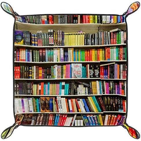 Bookshelf AISSO, кожен органайзер за портфейли, часовници, ключове, монети, мобилни телефони и офис оборудване