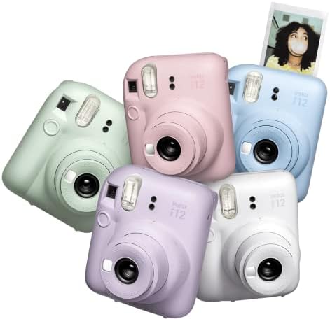 Фотоапарат непосредствена печат Fujifilm Instax Mini 12 White Clay + Комплект филм Fuji Instax Value Pack (40