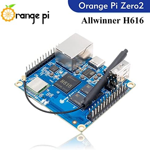 Orange Pi Zero 2, 1 GB Allwinner H616 Четириядрен 64-битов Микроконтролер с отворен код 1000 Ethernet Одноплатный компютър,