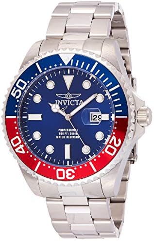 Invicta Мъжки Кварцов часовник за гмуркане Pro Diver от Неръждаема стомана, с каишка от неръждаема стомана,