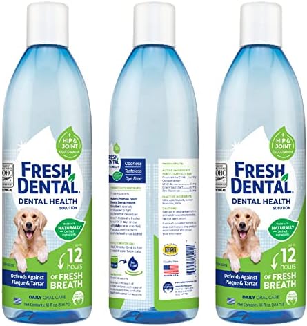 Добавка за зъбни вода Naturel Обещание Fresh - Средство за грижа за зъбите на кучета - Лесен за употреба -