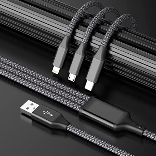 Кабел за зареждане IDISON Multi, Кабел за Зарядно на iPhone Светкавица с Найлон оплеткой, Кабел за няколко USB-кабели, Универсален