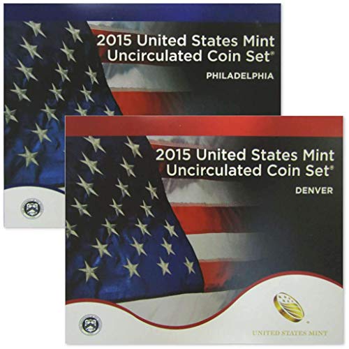 Набор от Монетния двор на САЩ през 2015 година В Оригиналната Правителствена опаковка, Без да се прибягва