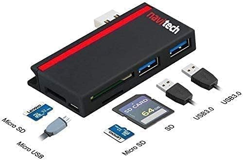 Navitech 2 в 1 Лаптоп /Таблет USB 3.0 /2.0 Адаптер-hub /вход Micro USB устройство за четене на карти SD/Micro SD слот,