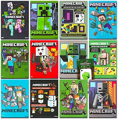 Плакати на Minecraft За стая на момчета и момичета В пакет | 12 Плакати на Minecraft За стените на Декора на стаята Minecraft