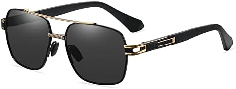 laureles Реколта Поляризирани Слънчеви Очила за Нощно Виждане За Мъже Пълен Четец Метална Рамка Квадратни Очила