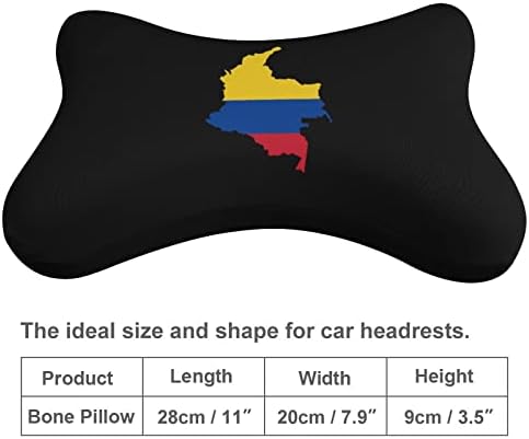 Флаг Карта Колумбия Автомобилната въздушна Възглавница за врата 2 БР Дишаща Възглавница За главата с останалите