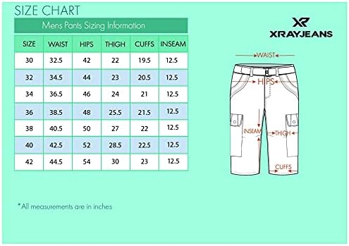 Мъжки къси панталони-cargo X RAY Raw с X-образно колан Свободно Cut, Ежедневни Тактически Панталони с Дължина до