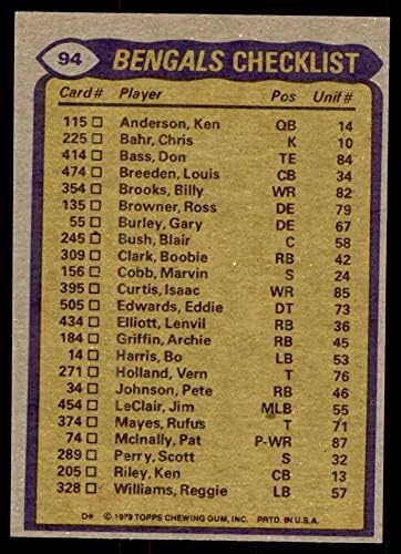 1979 Topps 94 от Лидерите на отбора Bengals и списък Пит Джонсън / Айзък Къртис / Дик Джаурон / Рос Brauner