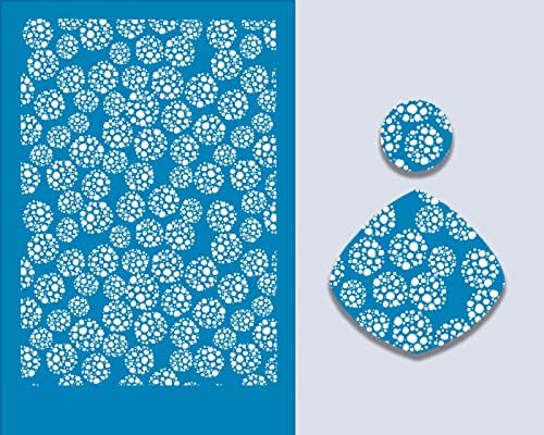 Шаблони за ситопечат Сладки кръгове, за полимерна глина - Ситопечат за обеци от полимерна глина - Инструмент