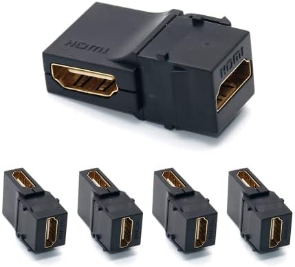 Nienloop 5-Pack 90-Градусов HDMI Трапецеидальный Конектор с Гнездовой Вложка за Адаптер-Connector Стенни печки