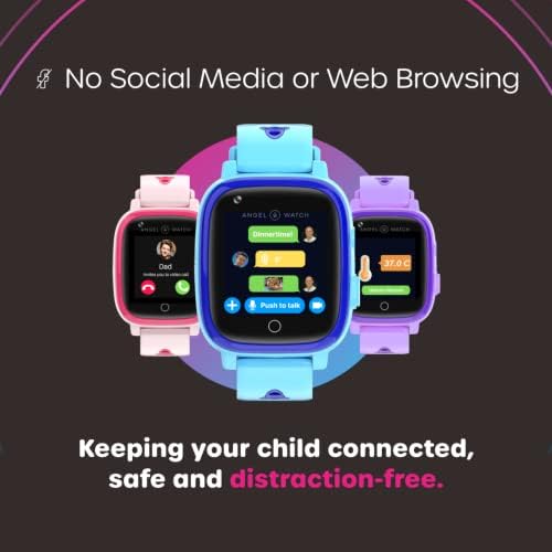 Детски умен часовник Angel Watch с безплатна SIM карта. Водоустойчиви часовници за телефон за деца, GPS тракер, SOS, Дистанционно