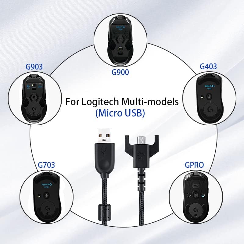 Подмяна на USB-кабел за зареждане на Logitech G403 G900 G903 G703 G PRO G Pro x Superlight Безжична Детска Мишката
