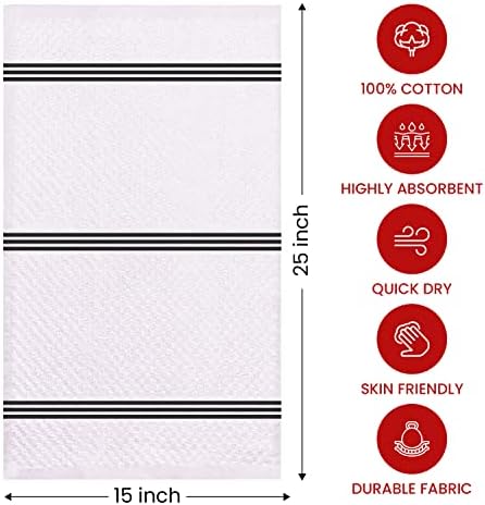 Infinitee Xclusives Опаковка от 4-хавлиени кърпи / хавлии + Опаковка от 6 Кухненски кърпи - Хавлиени кърпи от памук за луксозни хотели и спа центрове