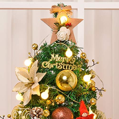 Настолна Коледно Дърво YUMUO, Настолна Изкуствена Коледна Бор със собствените си ръце с Декорации, Луксозни Криптирани Мини