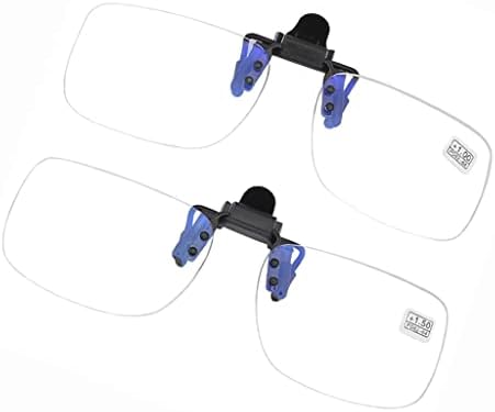 MXIAOXIA -Леки Очила за четене с клипсой, Откидывающиеся нагоре и надолу, Без Увеличително стъкло, лесно и удобно за