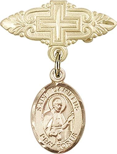 Детски икона Jewels Мания за талисман на Свети Антон от Леллиса и игла за икона с Кръст | Детски иконата със златен