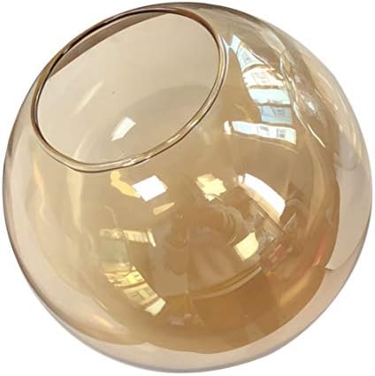 KCO Lighting Взаимозаменяеми Стъклена топка-Лампа за осветителни тела, Модерен Лампион, Стъклени Аксесоари за Окачване на стенни аплици (Амбър, 7,9 инча)