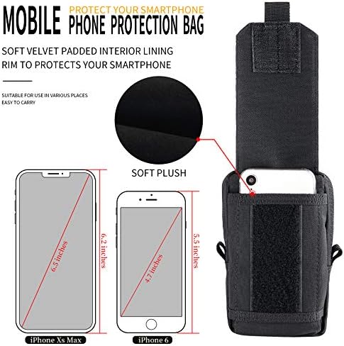 IronSeals Тактически калъф за телефон Molle, Компактен Многофункционален Колан за носене-Кобур за iPhone 14 Plus/14 Pro Max/13