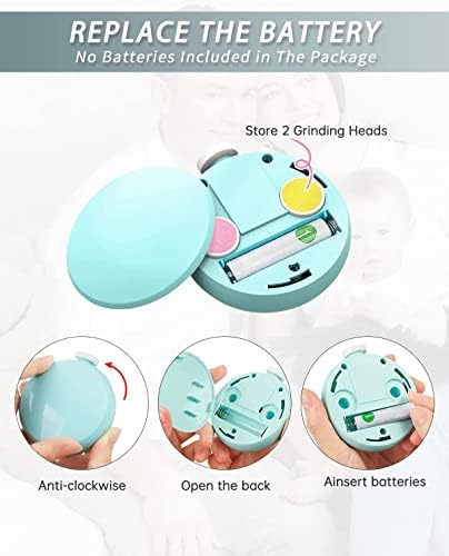 Детска Машинка за нокти PUINGREN, Електрически Безопасни Детски нокторезачки, Комплект за нокти за Бебета със Сменяеми