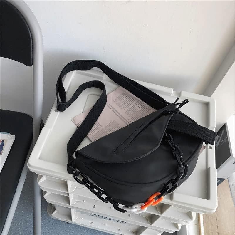 SDFGH Мъжки чанти, Черна найлонова чанта на верига, Чифт Луксозни Красиви преносими чанти, Мъжки Стилни (Цвят: A, Размер: 24