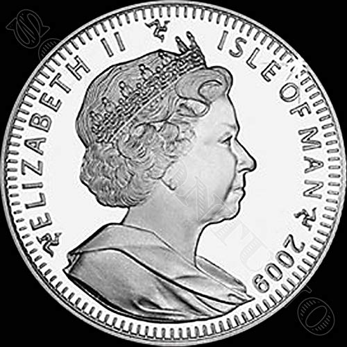 МОНЕТА на 2009 Г. КОТКА ЧИНЧИЛА - Необращенная Медно- Никелова монета в 1 короната - Остров Ман