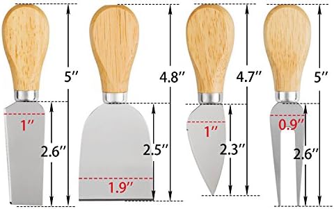 Комплект Ножове за сирене YXChome 4 -Кухненски Нож, Нож за масло и Вилица