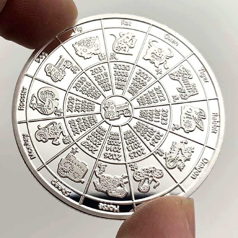 2020 Година Генгзи Зодиакални Година Животински Плъхове Колекция Посеребренных Възпоменателни монети