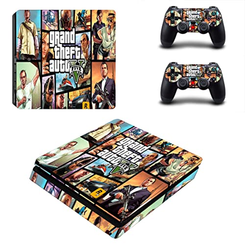 За PS4 SLIM - Играта Grand GTA Theft And Auto Стикер на корицата на PS4 или PS5 За конзолата PlayStation 4 или 5 и контролери