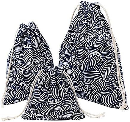 RUIH Японски седалките с завязками Blue Wave Подарък муслиновая чанта-саше