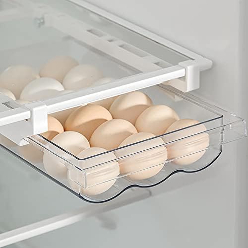 Ingcebo 1 бр. Кутия за яйца за хладилник, Държач за яйца на 18 ключалки за охлаждане, шкафове за яйца, Годни за хладилник