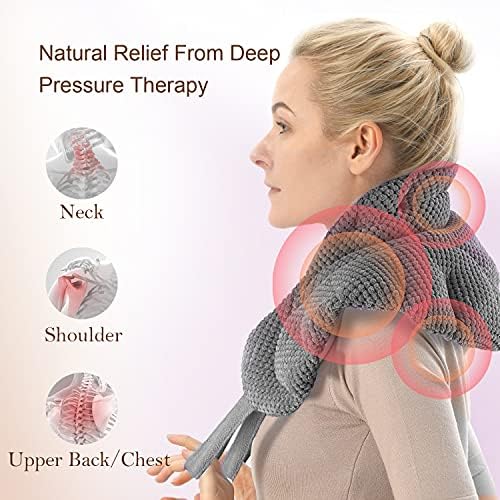 UNCN Микровълнова Топло за облекчаване на болки в шията, раменете, гърба, Дълга топла вода чанта за врата, която е Подходяща за микровълнова фурна