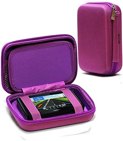 Твърд калъф Navitech Purple за носене Съвместим с Tomtom Car Sat Nav GO Premium