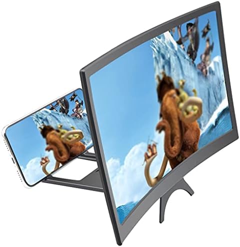BZLSFHZ Екранна Лупа 12-Инчов Мобилен Телефон Извит Екран Усилвател Усилвател Hd 3D Видео Увеличително Стъкло За Мобилен
