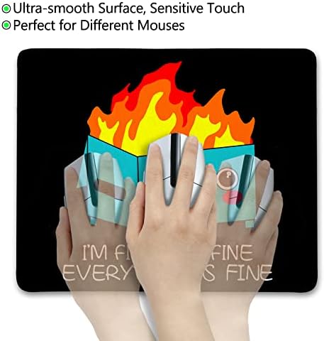 Квадратен подложка за мишка за плот на 10,2x8,6 инча, слот Забавен подложка за мишка за лаптоп, отлично прошитый