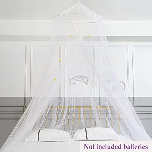 FIOBEE Балдахин за легло в Стаята на Момичетата, Завеси с Балдахин с led Подсветка, heating, mosquito net, Интериор на Стаята