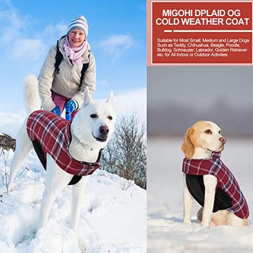 Якета за кучета MIGOHI за зимата, Ветрозащитная Двустранен Яке за кучета в студено време, Изпъстрен Топла Жилетка за кучета в британския стил за Малки Средни Големи Ку