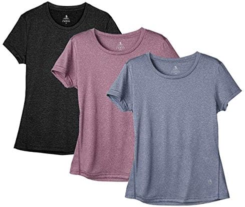 Дамски Тениски за джогинг icyzone Workout - Блузи за Фитнес, Йога, Тениски за занимания във фитнес залата (опаковка от