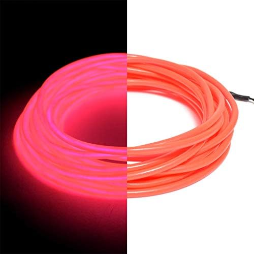 1 Опаковка от 10 м./32,8 ft Розово неонового светодиода Glow EL Wire-Дебелина 5 мм - САМО EL Wire - Craft Неон Тел