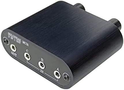 Аудиопереключатель ZLXDP 3,5 мм с водачи за регулатор на силата на звука, 3 в 1 От 1/8 aux switcher, Блок за избор