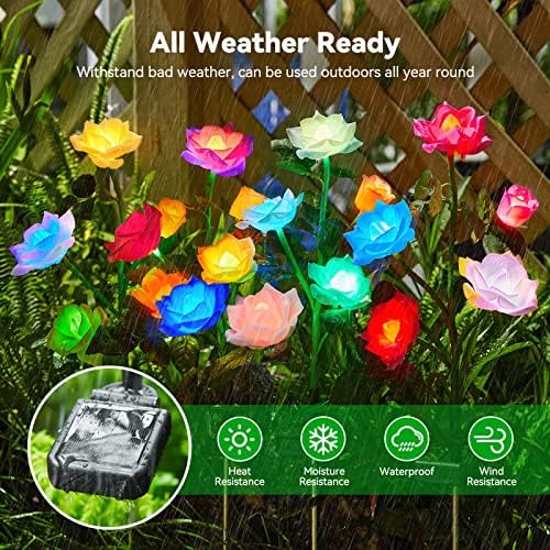 Слънчеви Градински осветителни тела KOOPER Външни Непромокаеми, 4 опаковки Слънчеви външни тела с 20 по-реалистични