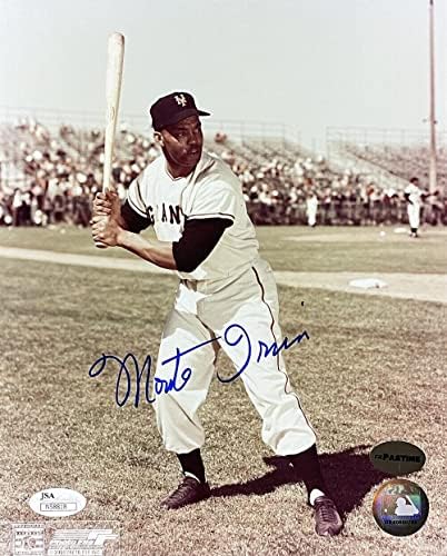 Монте Ъруин Подписа Бейзболен снимка 8x10 Ню Йорк Джайентс JSA - Снимки на MLB с автограф