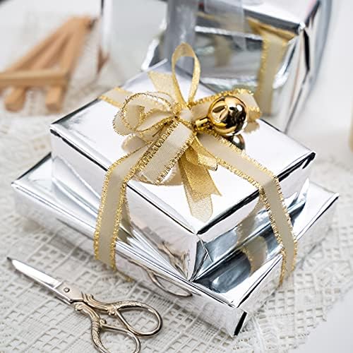 Амбалажна хартия RUSPEPA Сребрист металик - 81,5 Ап. Фута - Однотонная хартия, идеална за сватба, рожден Ден, Коледа,