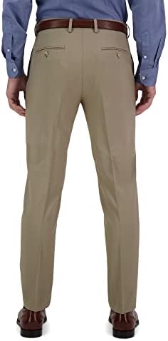 Мъжки панталони Премиум-клас Haggar Comfort Dress Pant - Прилепнали Панталони с плоска предна част