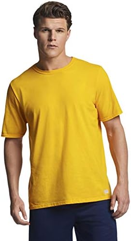 Мъжки тениски от Памучна смес Russell Athletic Dri-Power с къс ръкав, Абсорбиращи влагата, Предпазват от миризмата, UPF 30+, Размери S-4X